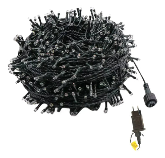 CORDAO 1000 LEDS - 80 METROS - WARM Pisca 10 FUNCOES COM MEMORIA BIVOLT
