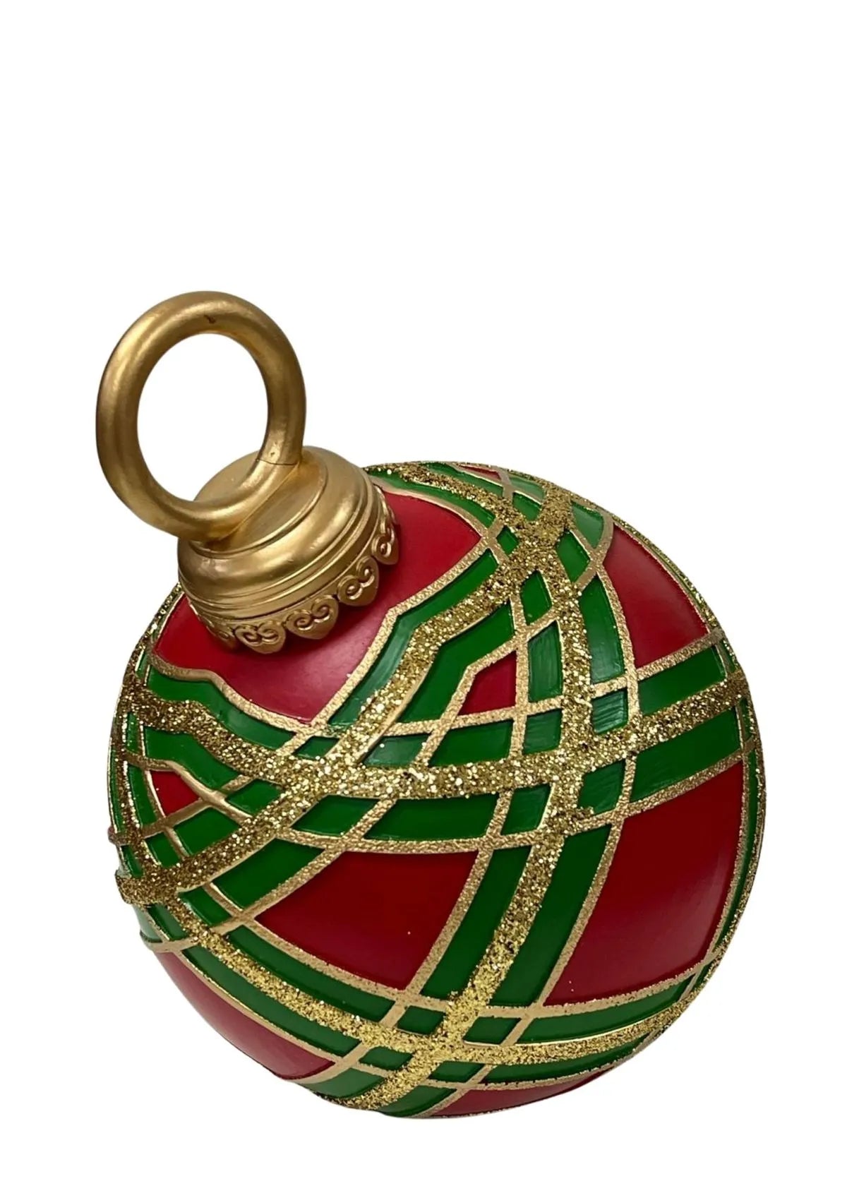 ENFEITE BOLA DE RESINA PARA DECORACAO 27x22x21CM