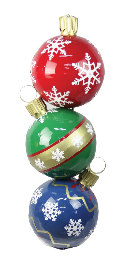 BOLAS DE NATAL DE METAL DECORATIVA COM LUZ 103x38x30CM
