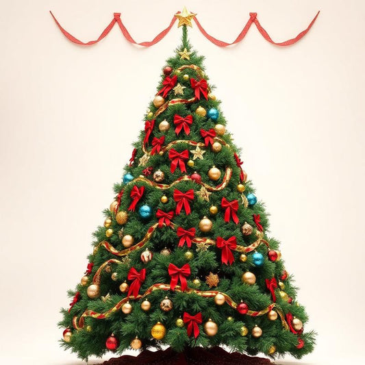 Kit completo árvore de natal com bolinha e pisca-pisca